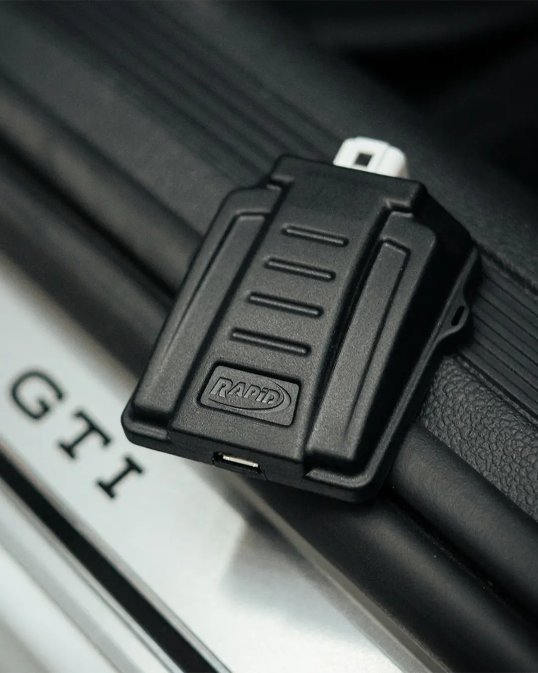 Rapid FR module installed on a car door sill